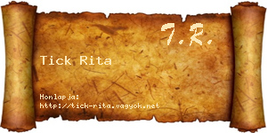 Tick Rita névjegykártya